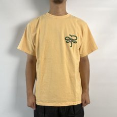 画像2: CALEE  Binder neck snake logo vintage t-shirt (Lt.Yellow) (2)