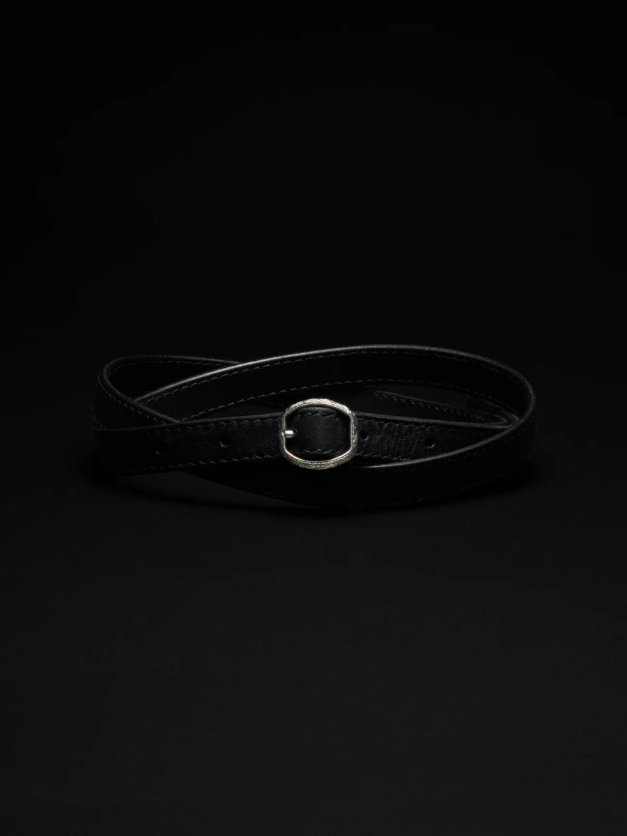 画像1: ANTIDOTE BUYERS CLUB   Leather Extra Narrow Belt (Black) (1)