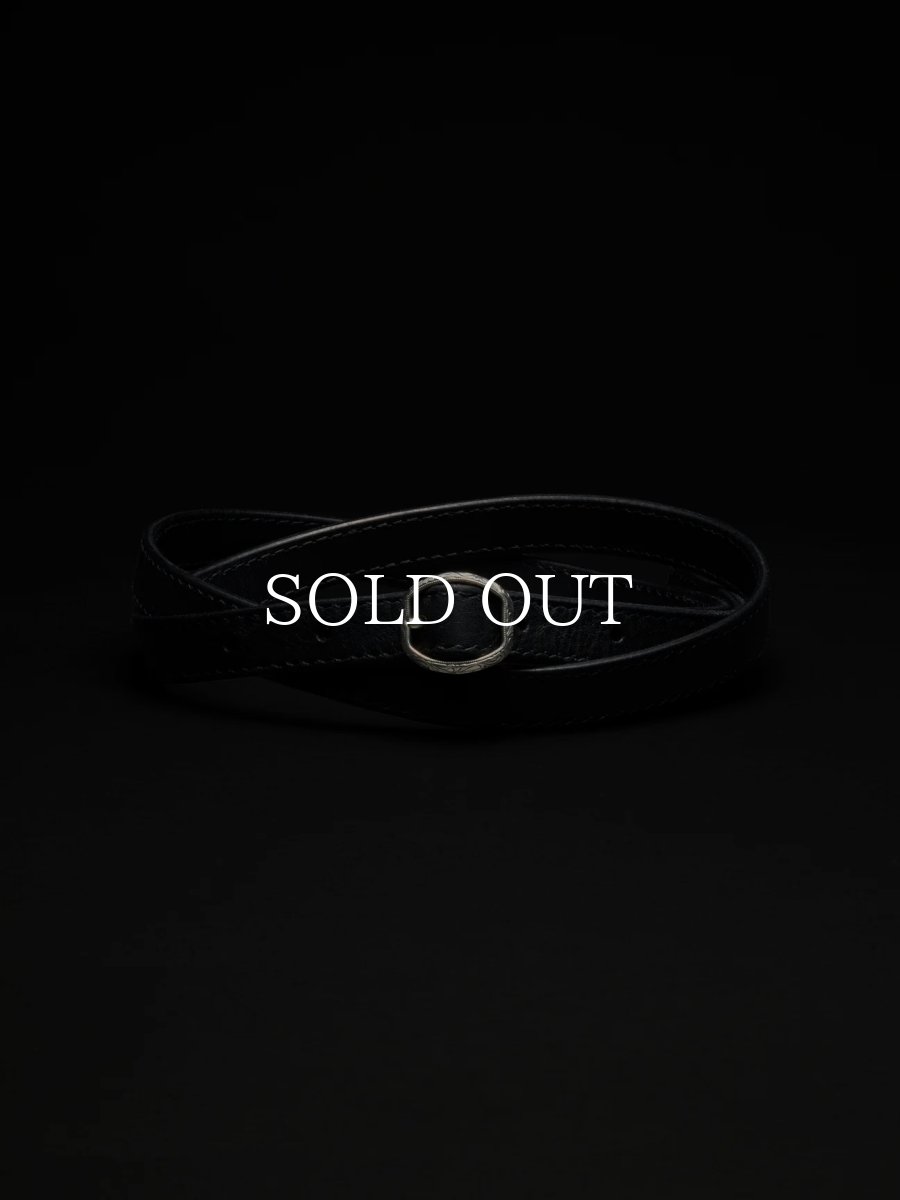 画像1: ANTIDOTE BUYERS CLUB   Leather Extra Narrow Belt (Black) (1)