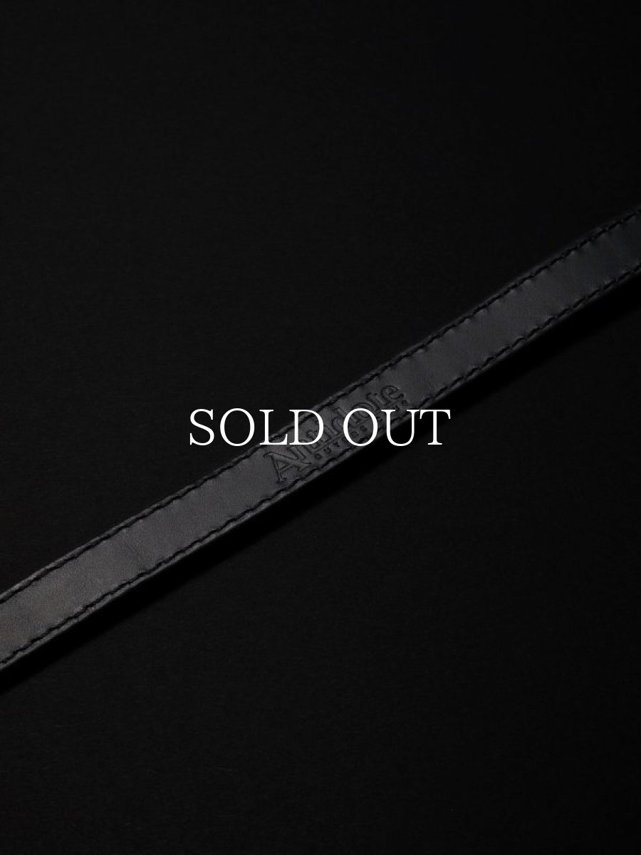 画像2: ANTIDOTE BUYERS CLUB   Leather Extra Narrow Belt (Black) (2)