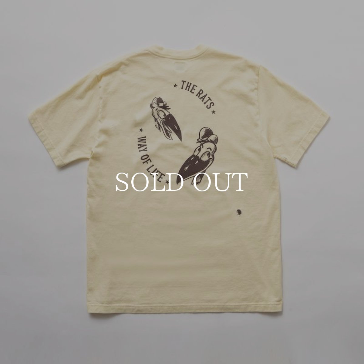 画像1: RATS  PECKERS TEE (LIGHT YELLOW) (1)