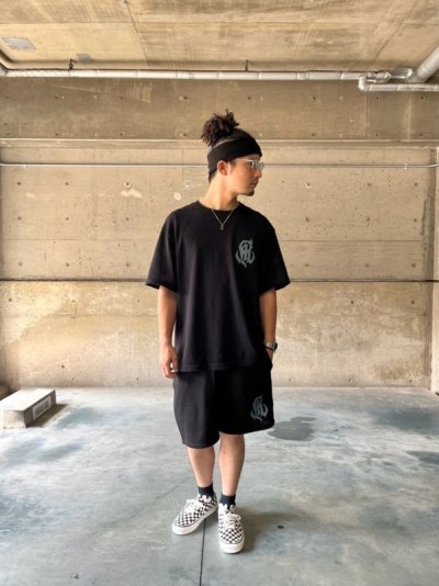 画像1: CALEE  NT Logo ct mesh game easy shorts (Black)