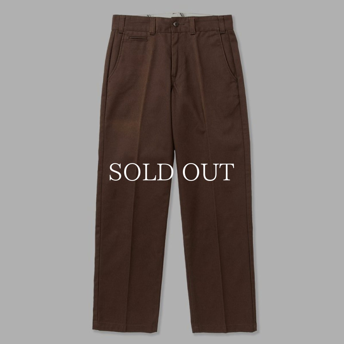 画像1: CALEE  T/C Chino trousers (Brown) (1)