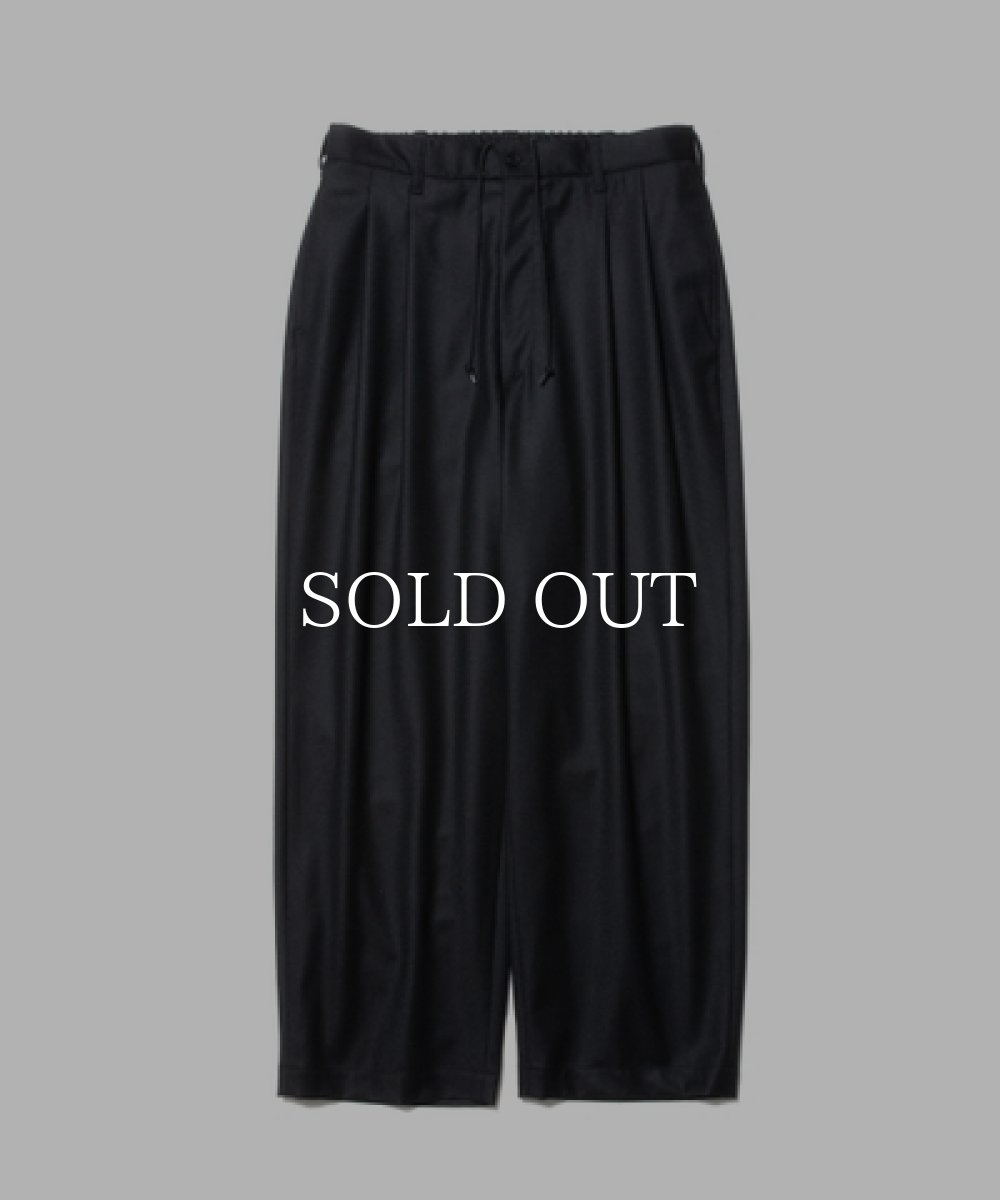 画像1: COOTIE   CA/W Flannel 2 Tuck Wide Easy Trousers (Black) (1)