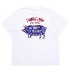 画像2: PORKCHOP GARAGE SUPPLY  PORK BACK TEE (WHITE×RDBL) (2)