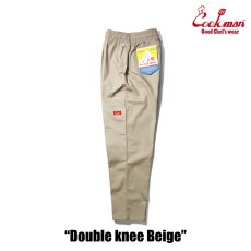 画像2: COOKMAN  Chef Pants Double knee Ripstop Beige (Beige) (2)