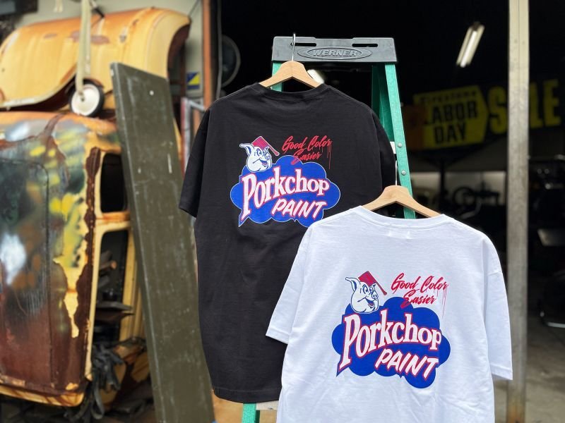 PORKCHOP GARAGE SUPPLY PORKCHOP PAINT TEE (BLACK) P0273 公式通販