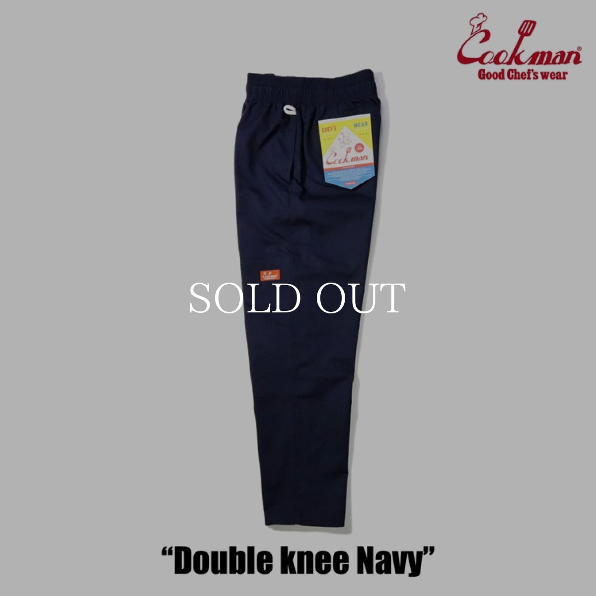 画像2: COOKMAN  Chef Pants Double knee Ripstop Navy (Navy) (2)