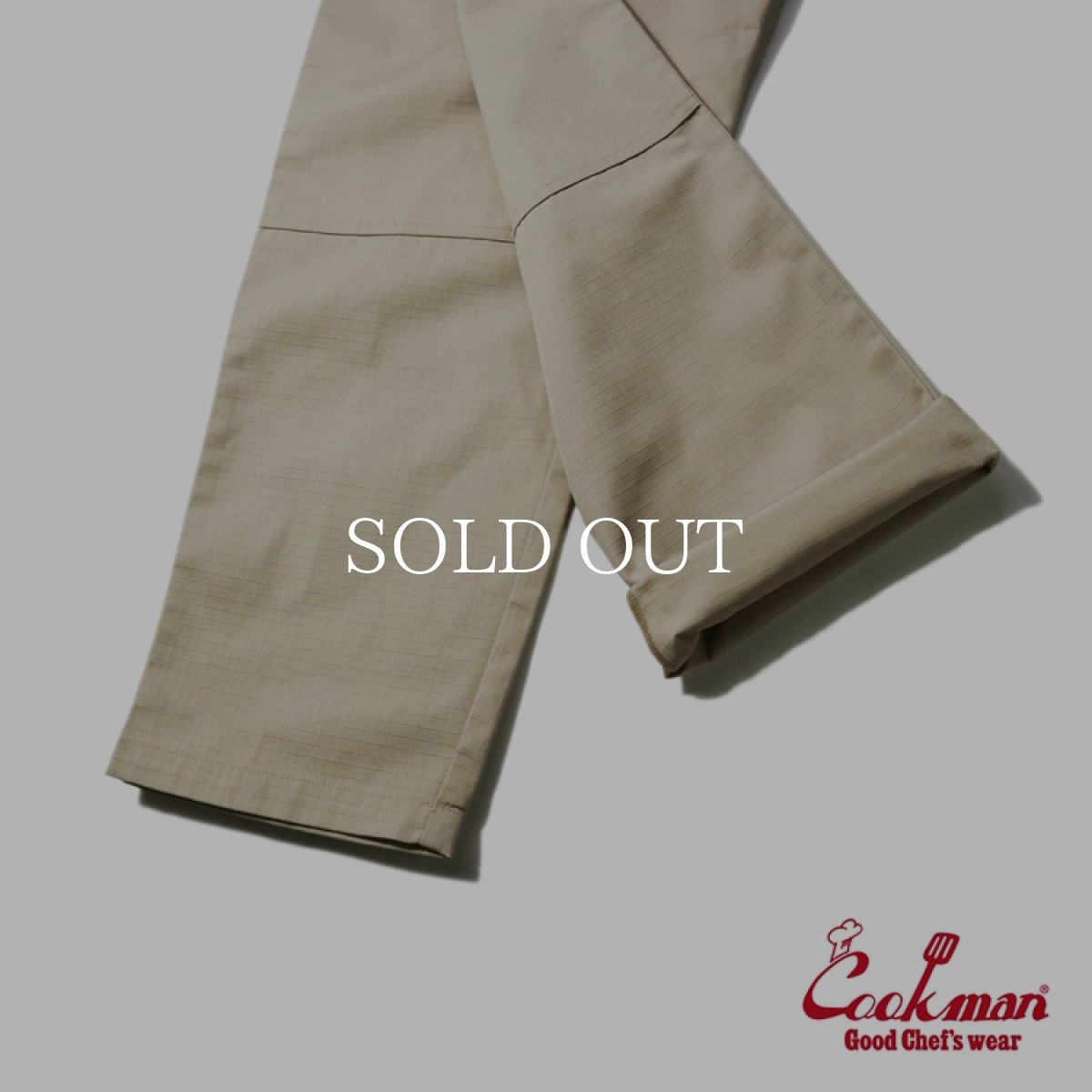 画像8: COOKMAN  Chef Pants Double knee Ripstop Beige (Beige) (8)