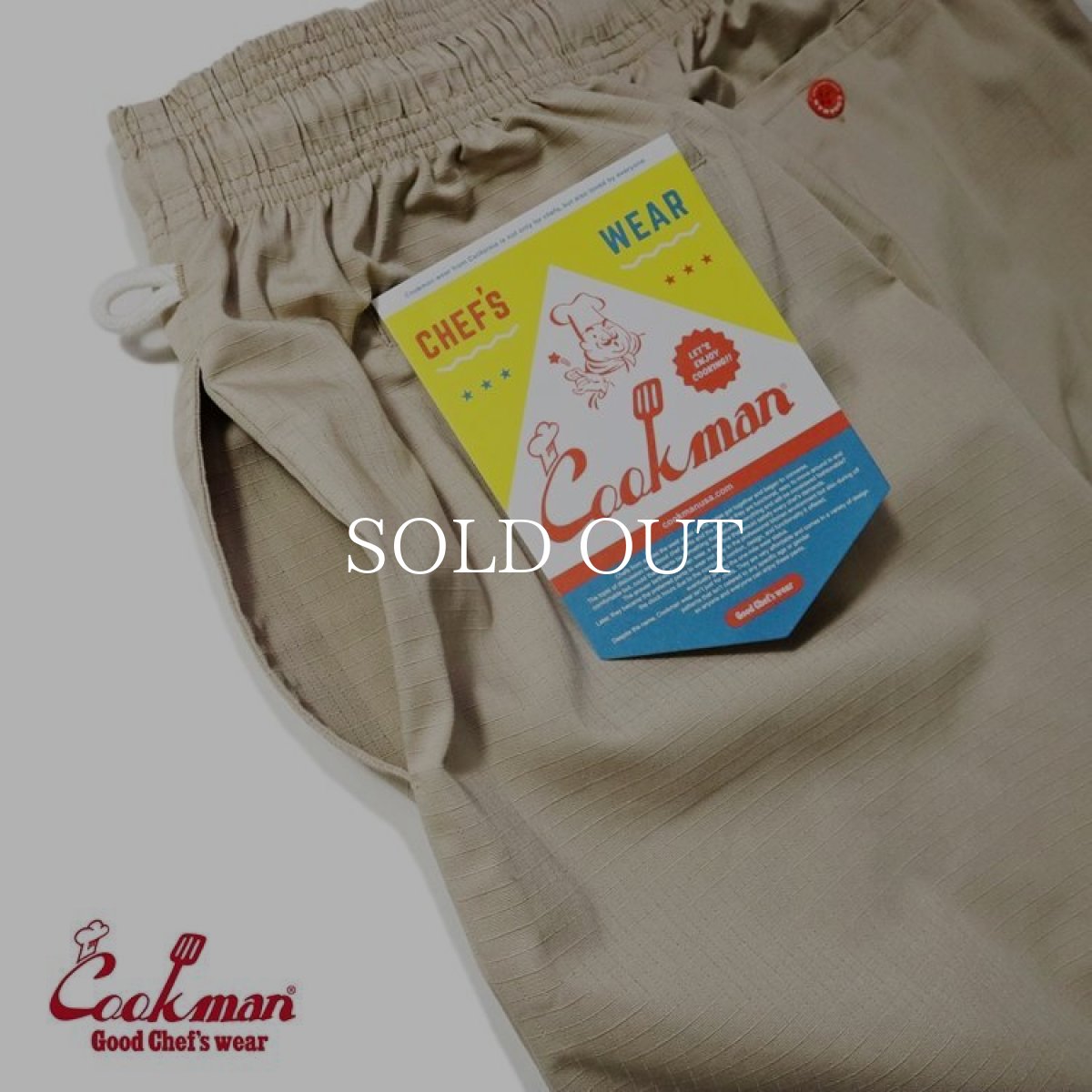 画像10: COOKMAN  Chef Pants Double knee Ripstop Beige (Beige) (10)