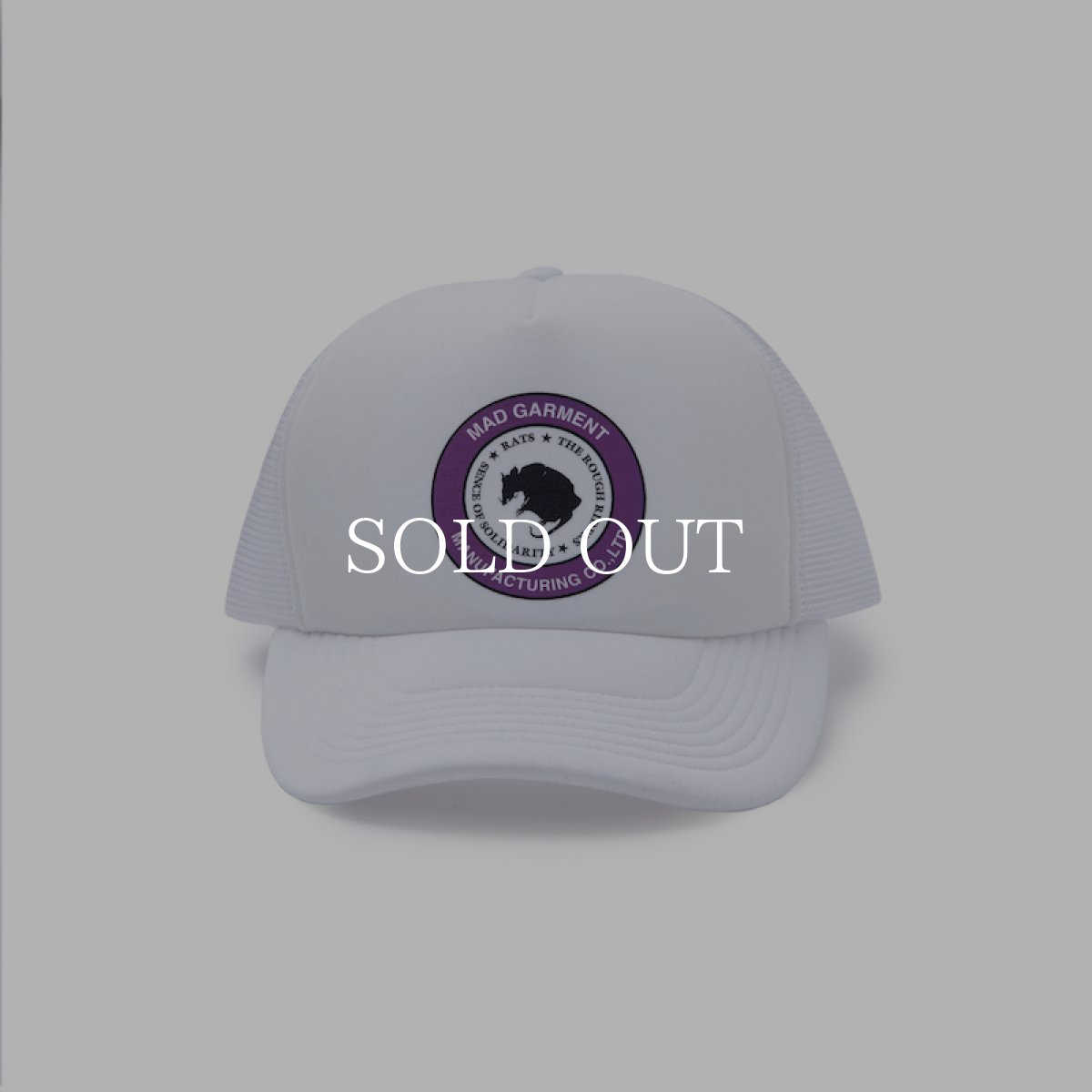 画像1: RATS  MESH CAP (WHITE x PURPLE) (1)