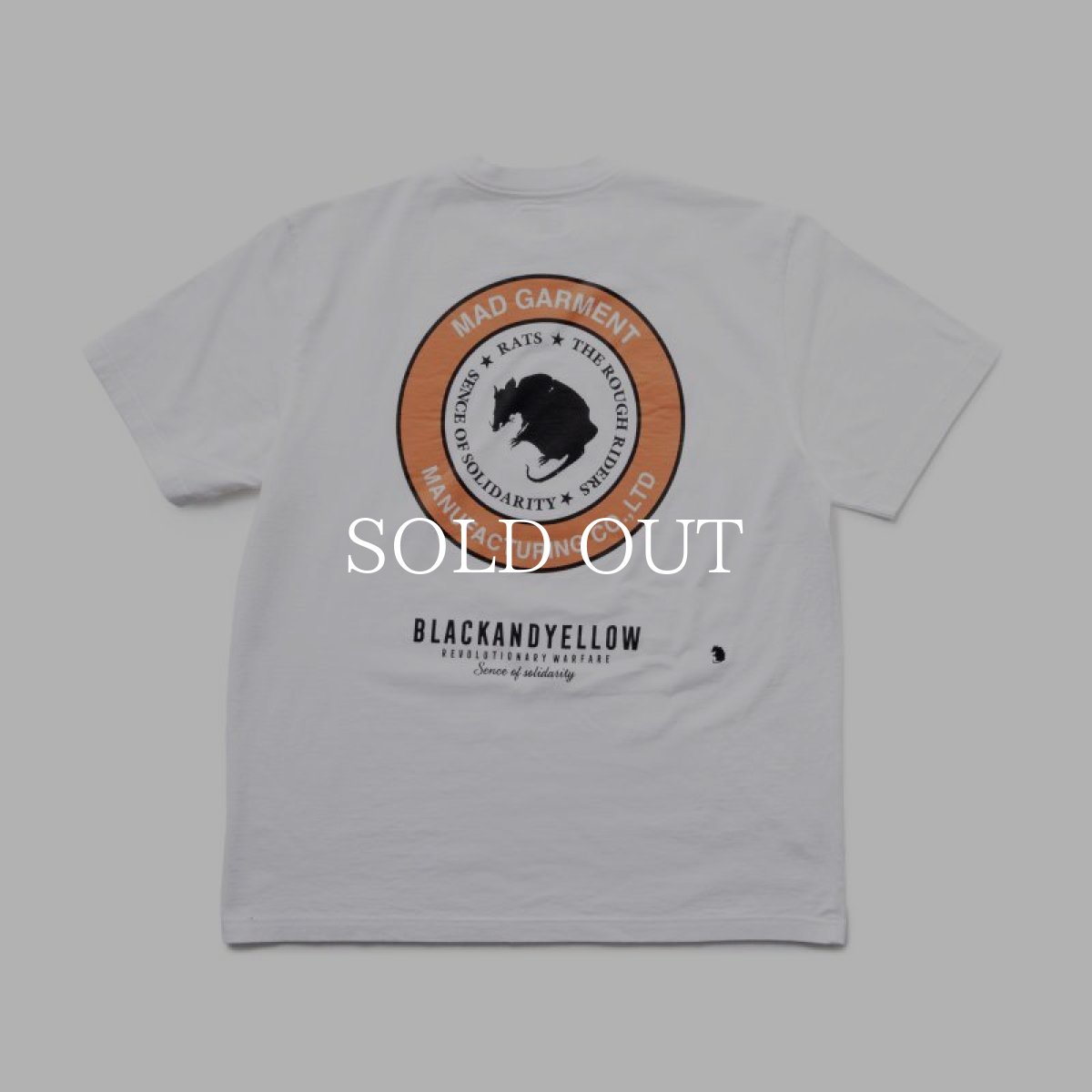 画像1: RATS  TWO WHEEL TEE (WHITE x ORANGE) (1)