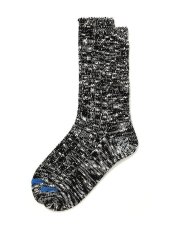 画像1: nonnative  DWELLER SOCKS HI C/A/W/P/N/P WOVEN (BLACK) (1)