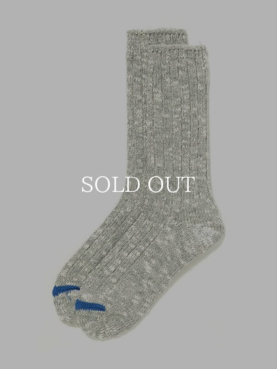 画像1: nonnative  DWELLER SOCKS HI C/A/W/P/N/P WOVEN (GRAY) (1)