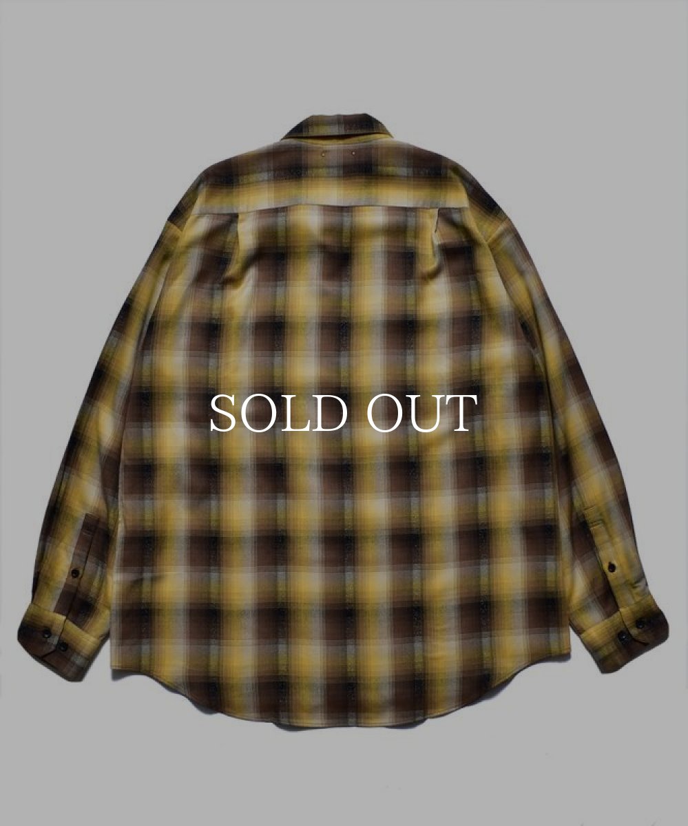 画像4: MINEDENIM  Lame Ombre Check Loose Work SH (YPT) (4)