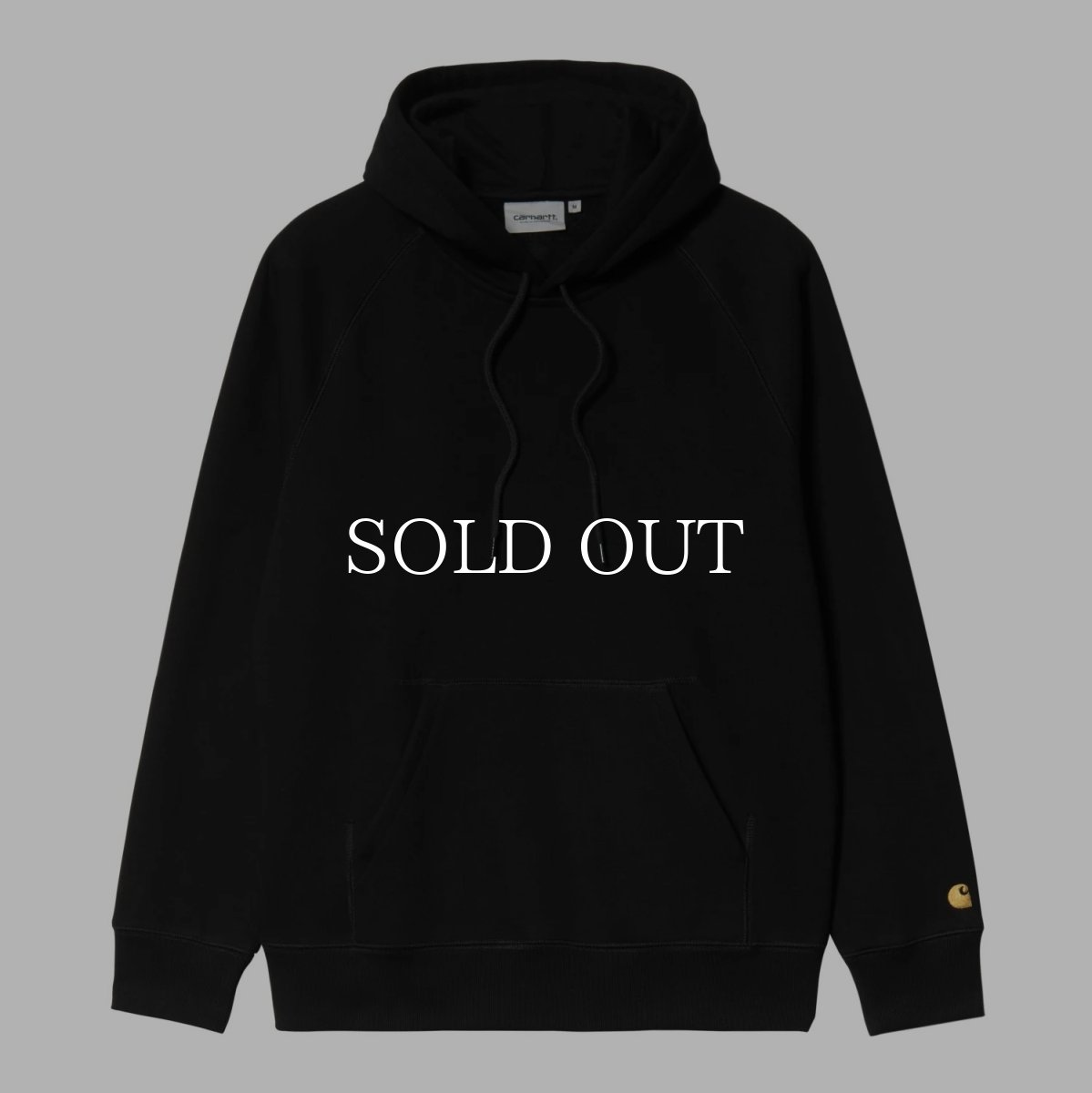 画像1: CARHARTT WIP  HOODED CHASE SWEATSHIRT (Black / Gold) (1)