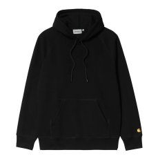 画像1: CARHARTT WIP  HOODED CHASE SWEATSHIRT (Black / Gold) (1)