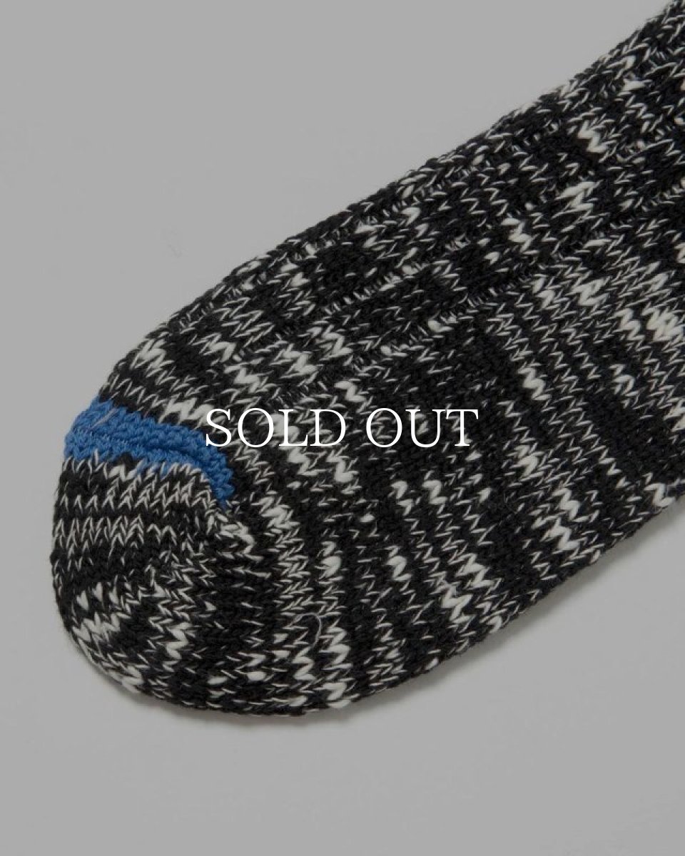 画像4: nonnative  DWELLER SOCKS HI C/A/W/P/N/P WOVEN (BLACK) (4)