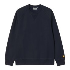 画像1: CARHARTT WIP  CHASE SWEATSHIRT (Dark Navy / Gold) (1)