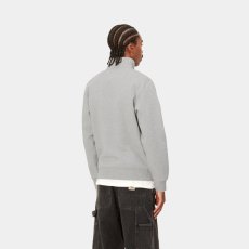 画像3: CARHARTT WIP  CHASE NECK ZIP SWEATSHIRT (Grey Heather / Gold) (3)