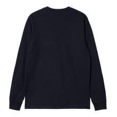 画像2: CARHARTT WIP  L/S POCKET T-SHIRT (Dark Navy) (2)