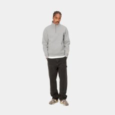 画像4: CARHARTT WIP  CHASE NECK ZIP SWEATSHIRT (Grey Heather / Gold) (4)