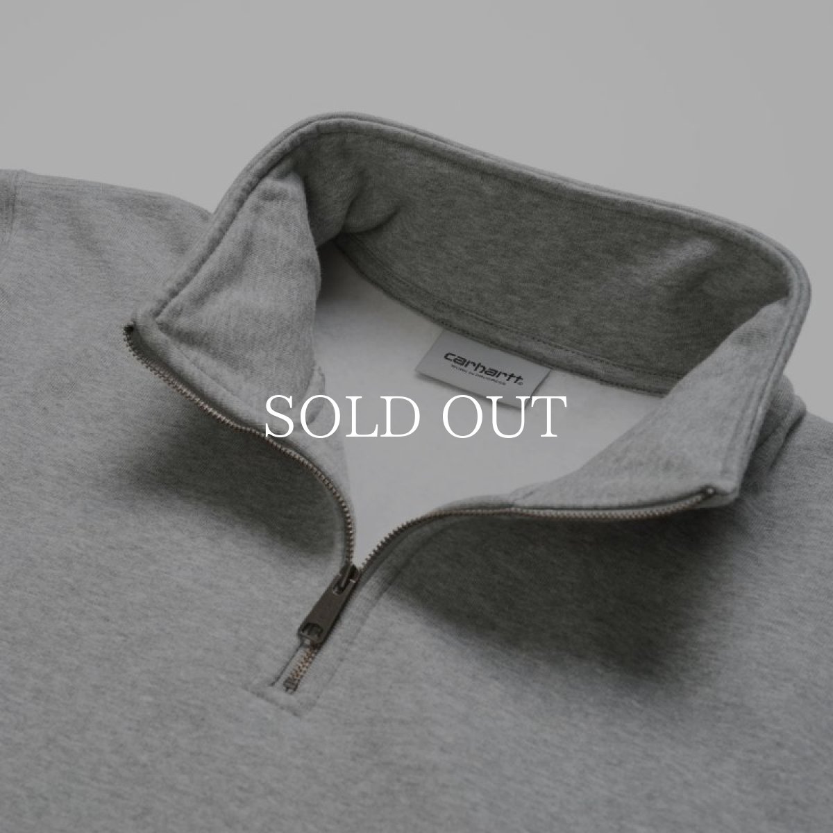 画像6: CARHARTT WIP  CHASE NECK ZIP SWEATSHIRT (Grey Heather / Gold) (6)