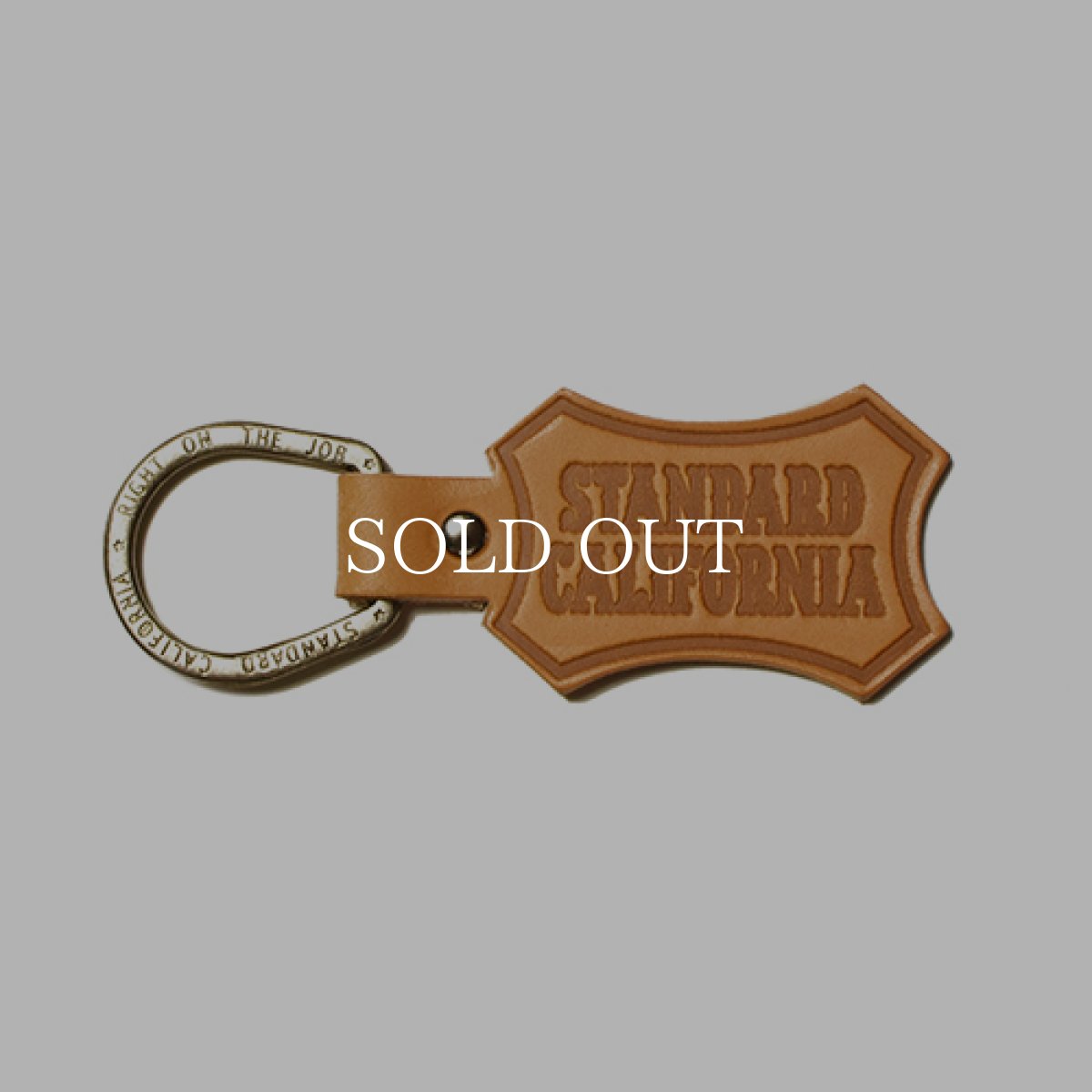 画像1: STANDARD CALIFORNIA  Button Works × SD Shield Logo Key Holder (Light Brown) (1)