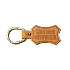 画像1: STANDARD CALIFORNIA  Button Works × SD Shield Logo Key Holder (Light Brown) (1)