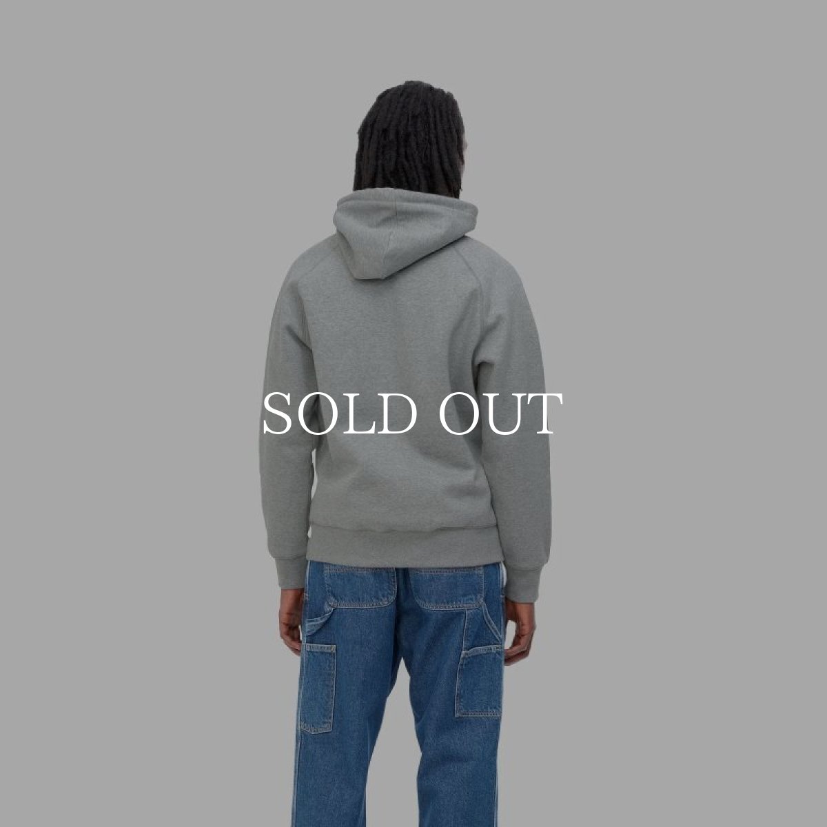 画像3: CARHARTT WIP  HOODED CHASE SWEATSHIRT (Grey Heather / Gold) (3)