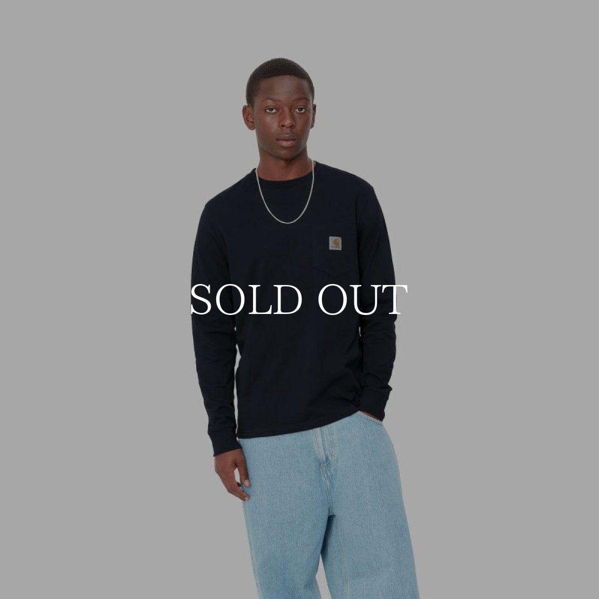 画像3: CARHARTT WIP  L/S POCKET T-SHIRT (Dark Navy) (3)