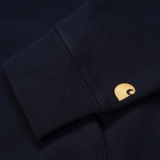 画像6: CARHARTT WIP  CHASE NECK ZIP SWEATSHIRT (Dark Navy / Gold) (6)