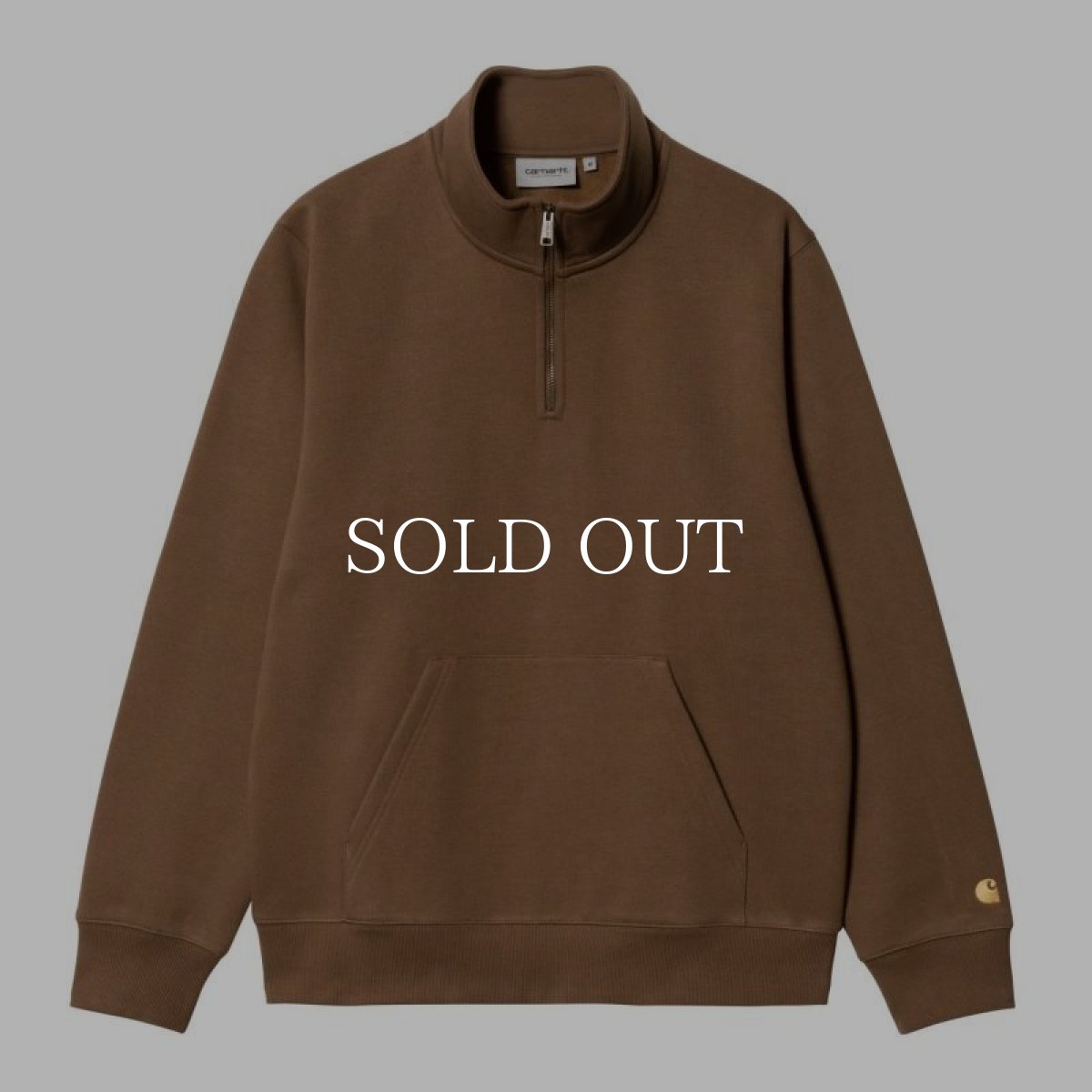 画像1: CARHARTT WIP  CHASE NECK ZIP SWEATSHIRT (Tamarind / Gold) (1)