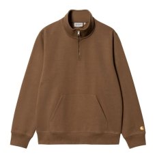 画像1: CARHARTT WIP  CHASE NECK ZIP SWEATSHIRT (Tamarind / Gold) (1)