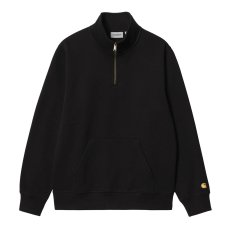 画像1: CARHARTT WIP  CHASE NECK ZIP SWEATSHIRT (Black / Gold) (1)