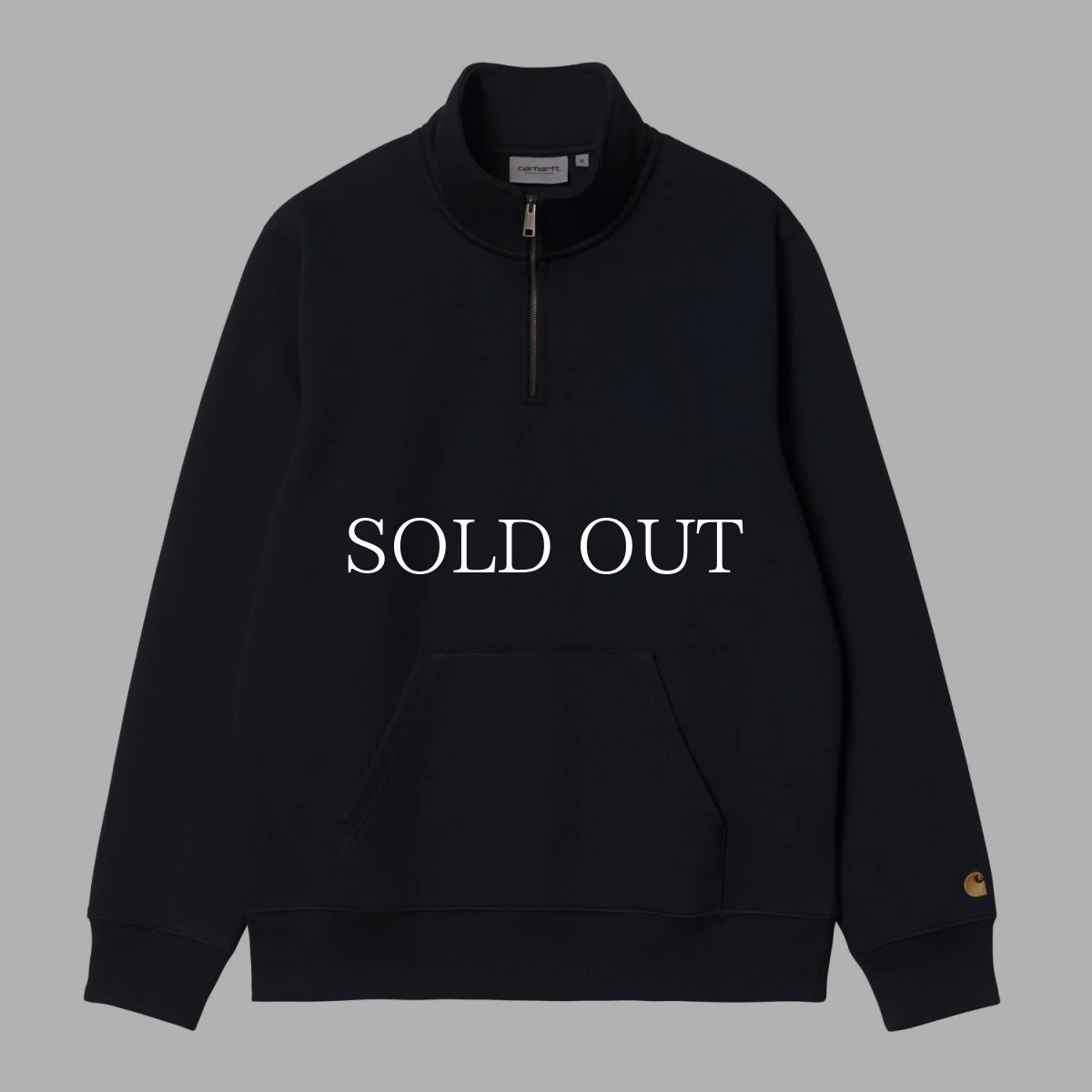 画像1: CARHARTT WIP  CHASE NECK ZIP SWEATSHIRT (Dark Navy / Gold) (1)