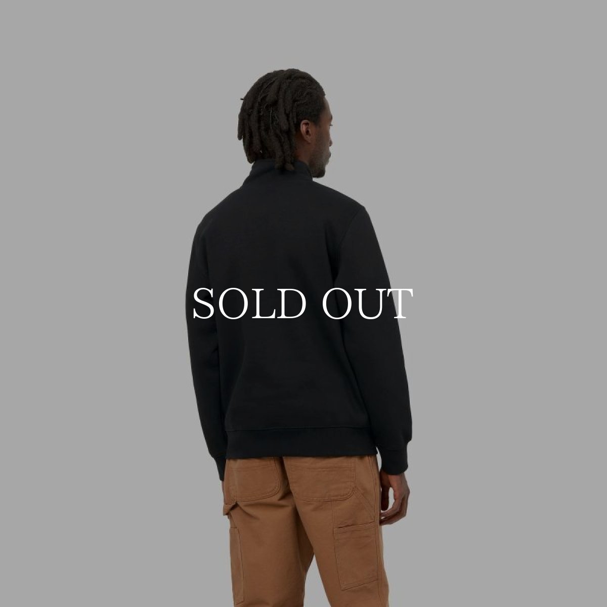 画像3: CARHARTT WIP  CHASE NECK ZIP SWEATSHIRT (Black / Gold) (3)