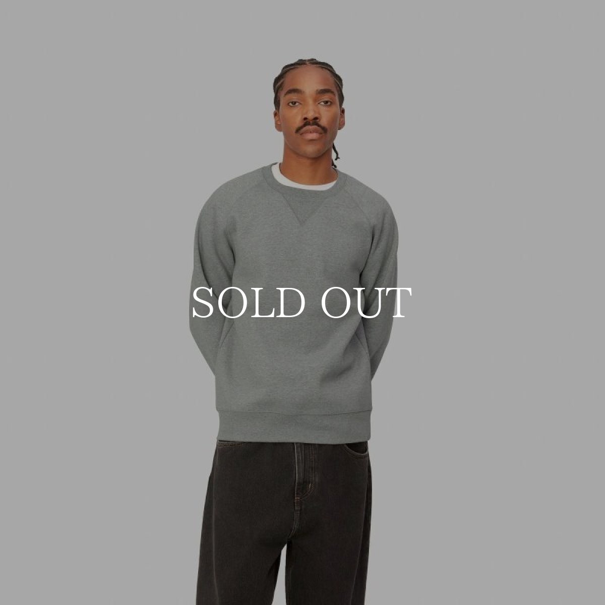 画像2: CARHARTT WIP  CHASE SWEATSHIRT (Grey Heather / Gold) (2)