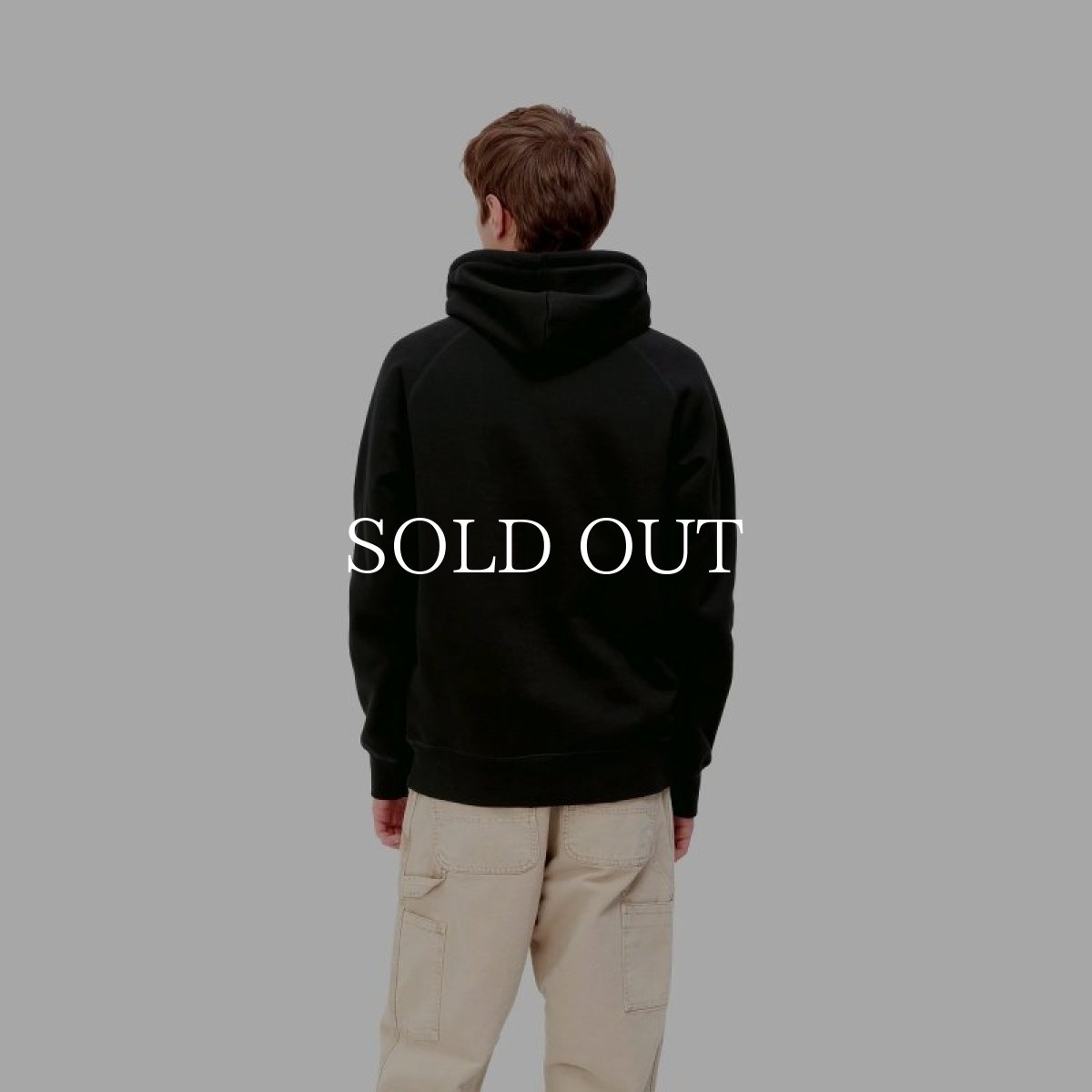 画像3: CARHARTT WIP  HOODED CHASE SWEATSHIRT (Black / Gold) (3)