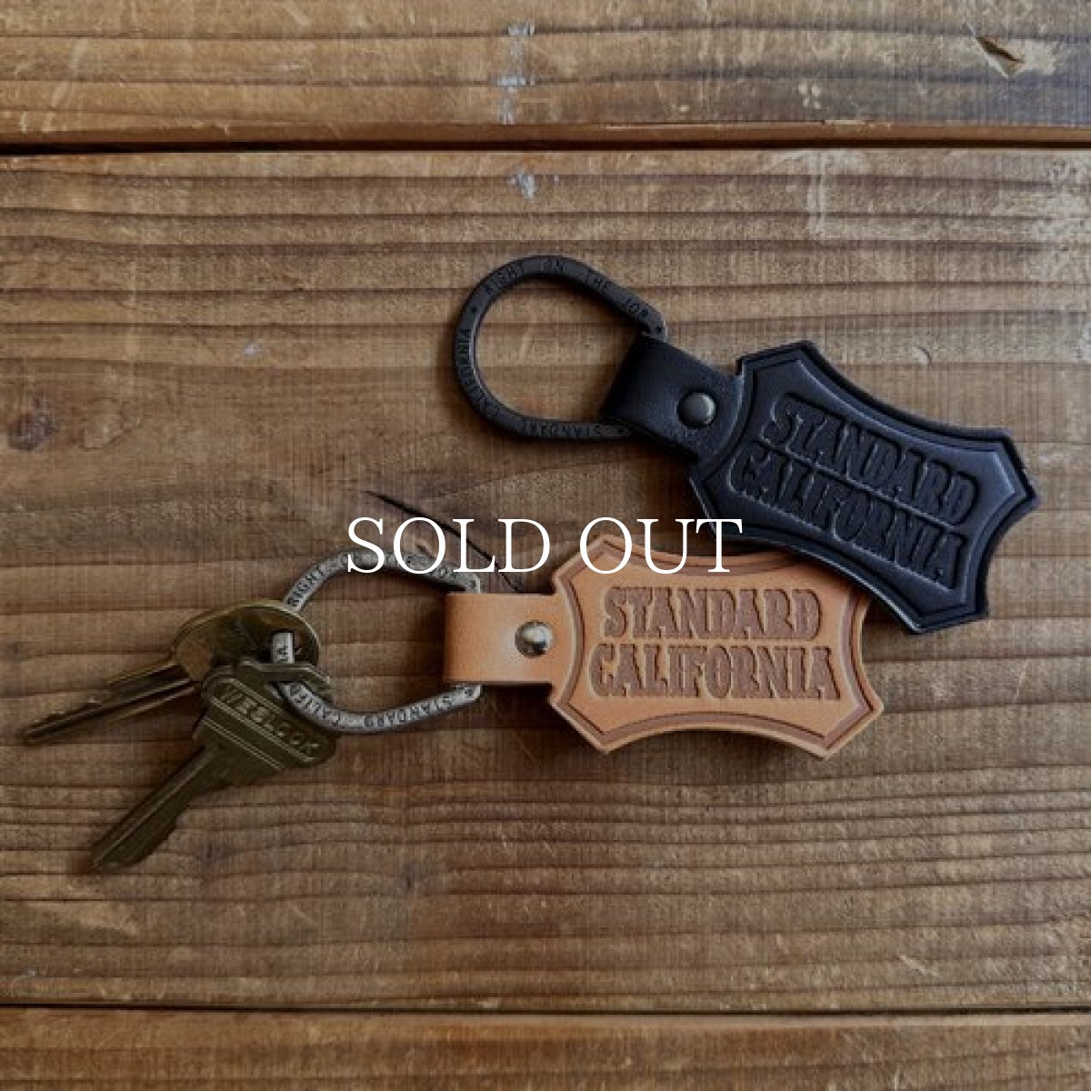 画像7: STANDARD CALIFORNIA  Button Works × SD Shield Logo Key Holder (Light Brown) (7)
