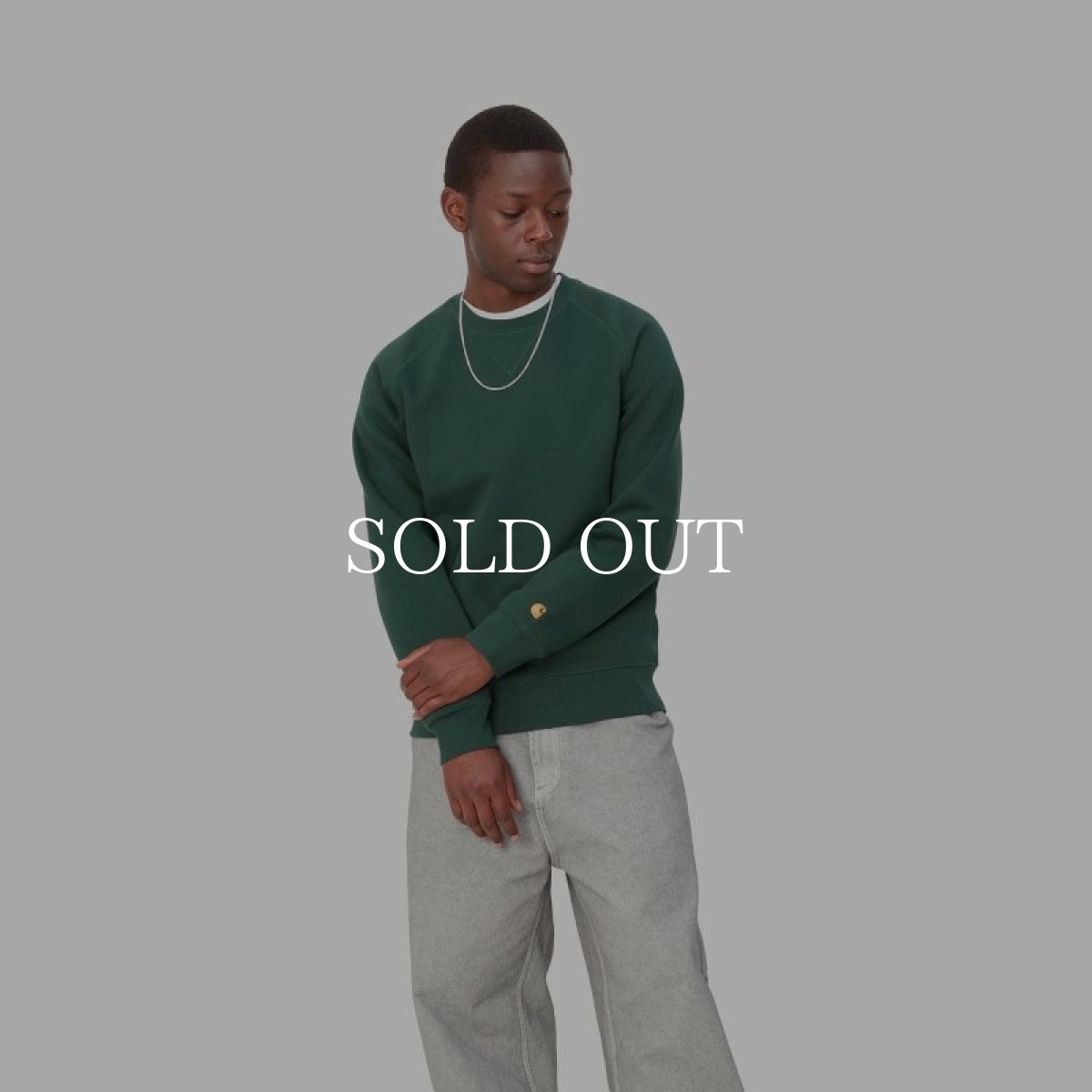 画像2: CARHARTT WIP  CHASE SWEATSHIRT (Discovery Green / Gold) (2)