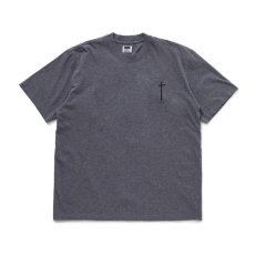 画像1: RATS  CROSS TEE (CHARCOAL x BLACK) (1)