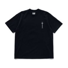 画像1: RATS  CROSS TEE (BLACK) (1)