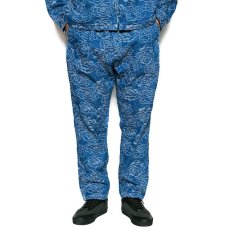 画像6: CALEE  ROSE PATTERN JACQUARD DENIM EASY TROUSERS (INDIGO BLUE) (6)