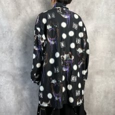 画像6: KIDILL  HIGH NECK CRINKLE JERSEY PULLOVER SKULL PRINT PATTERN CRINKLE STRETCH FABRIC (BLACK SKULL) (6)