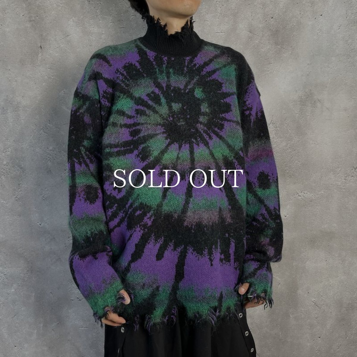 画像4: KIDILL  TIE DYE JACQUARD KNIT COLLAB WITH rurumu: (LAVENDER × PURPLE × BABY BLUE) (4)