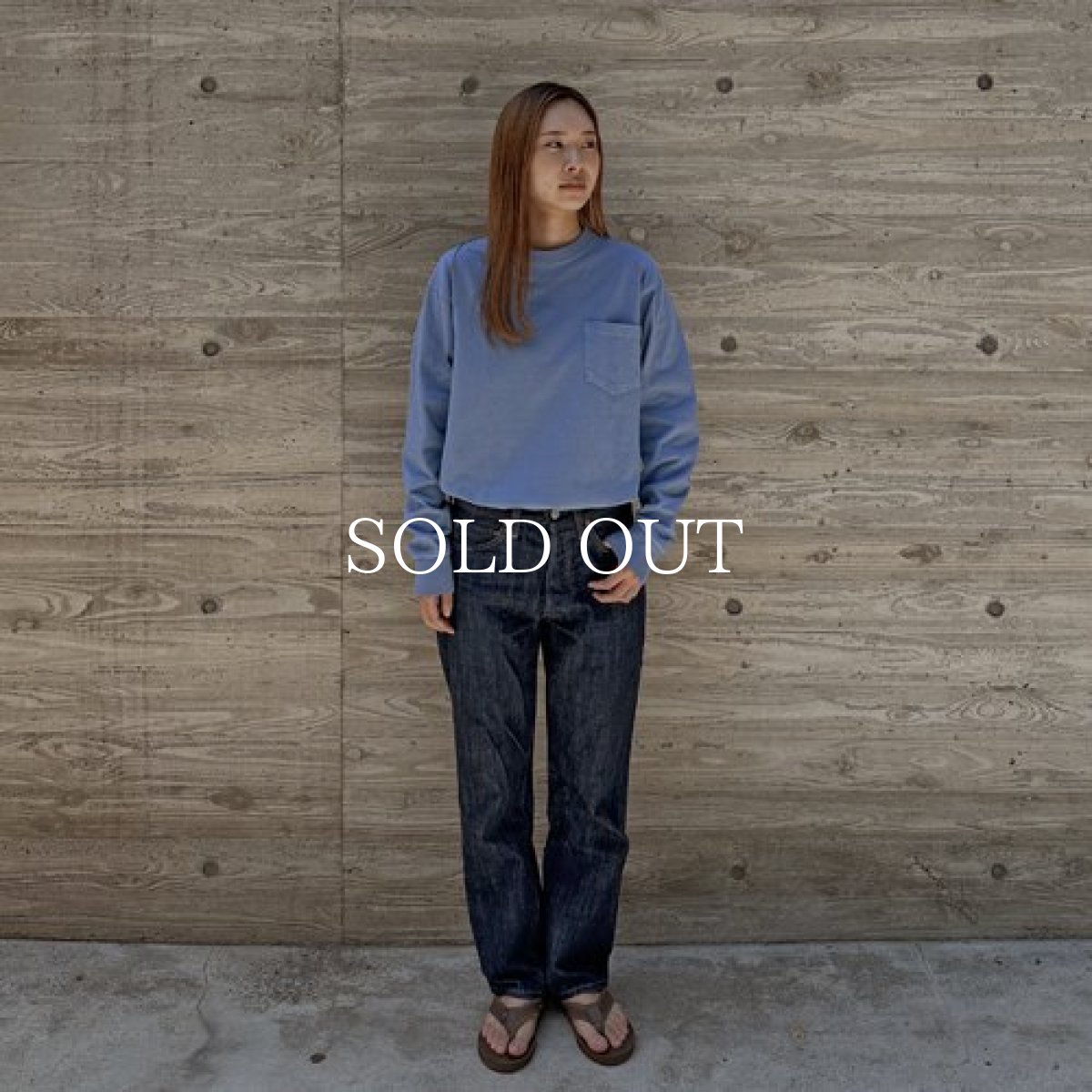 画像6: STANDARD CALIFORNIA  SD Heavyweight Pocket Long Sleeve T Vintage Wash (Blue) (6)