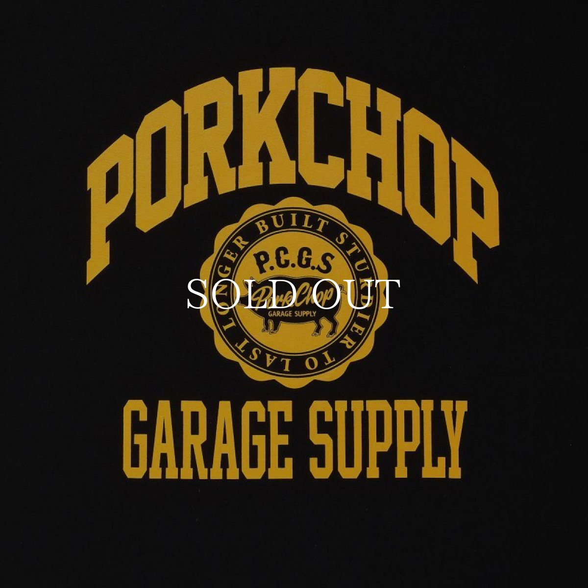 画像3: PORKCHOP GARAGE SUPPLY  2nd COLLEGE TEE (BLACK) (3)