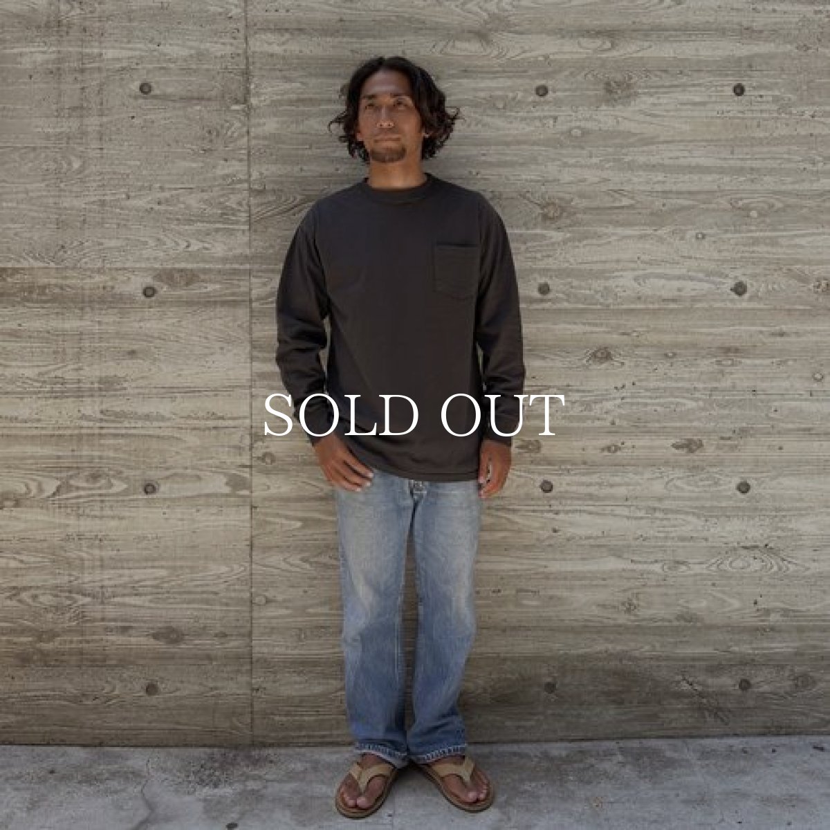 画像3: STANDARD CALIFORNIA  SD Heavyweight Pocket Long Sleeve T Vintage Wash (Black) (3)
