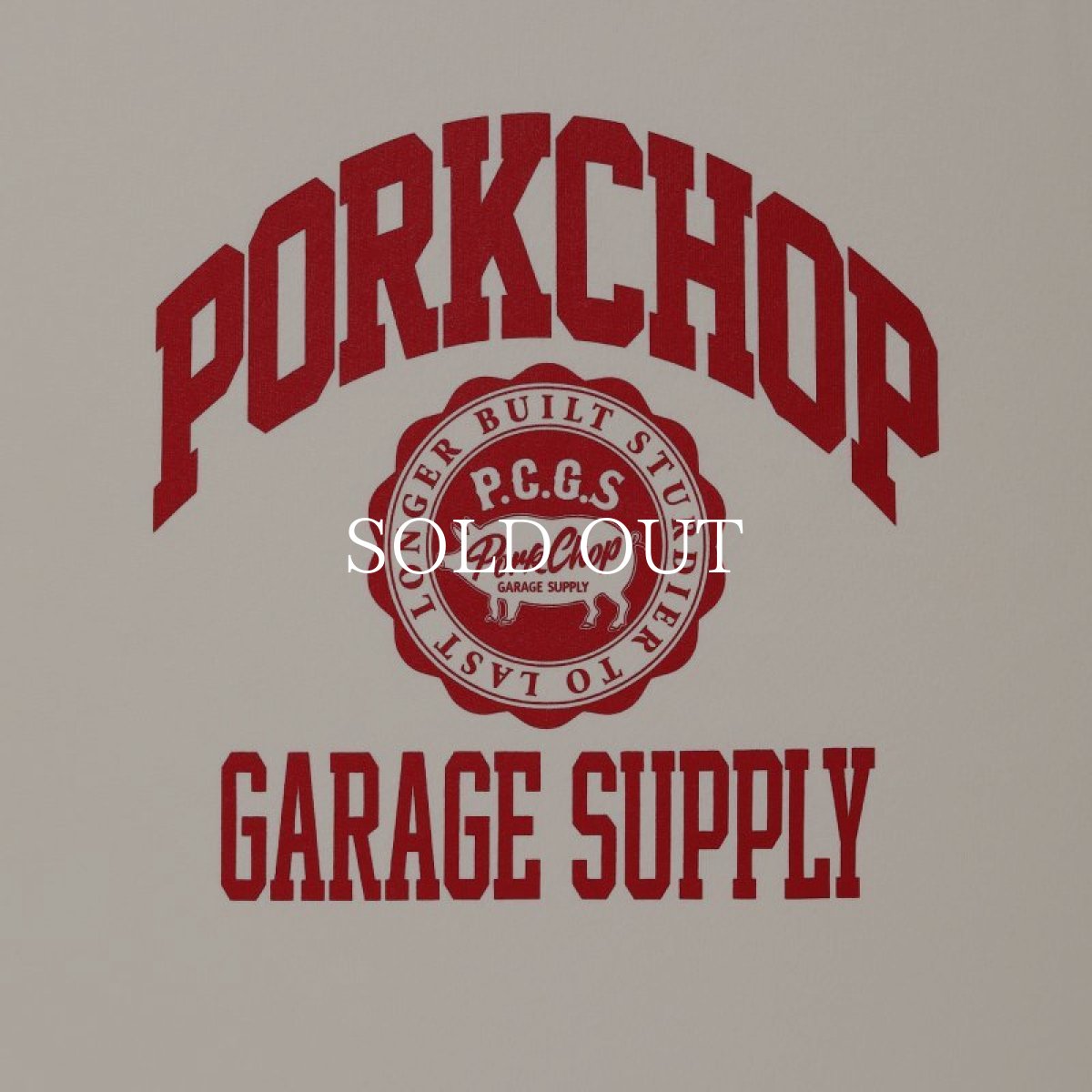 画像3: PORKCHOP GARAGE SUPPLY  2nd COLLEGE TEE (CREAM) (3)